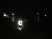 Sturm - Baum über Schiene